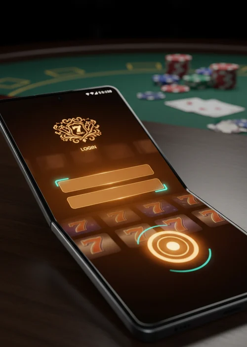 277 Casino login screen with email and password fields for players, showing secure access
