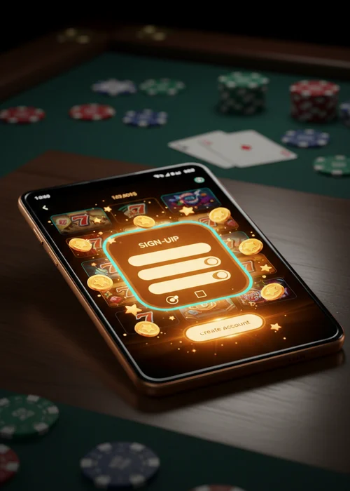 Screenshot of 277 Casino registration form on a mobile device for new players